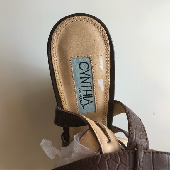 Cynthia Rowley Brown Downtown Wedge Sandals - Picture 6 of 7